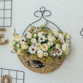 

Artificial flowers plants Wall Hanging wall decoration indoor green plant wall hanging flower Outdoor hanging bar fake flower