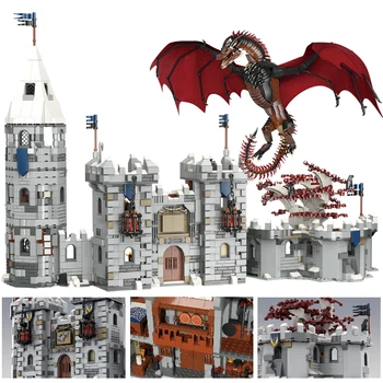 

2217pcs+ Thrones Game Winterfell Dragon Viserion Mother Black Death Balerion Anime Action Figures Building Blocks Toys Kids Gift