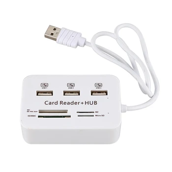 

3 Ports USB 2.0 HUB Multi-card Reader for Sd/mmc/m2/ms Mp-all in One (White)