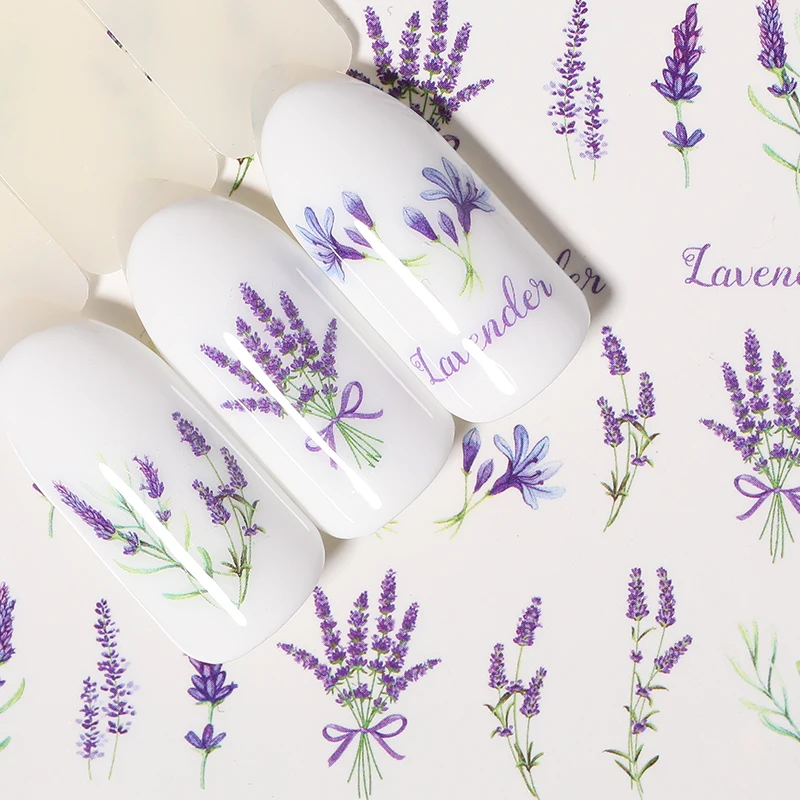 

1 Sheet Nail Water Decals Transfer Stickers Flower Butterfly Rose Mixed Patterns Colorful Nail Art DIY Decorations Tools