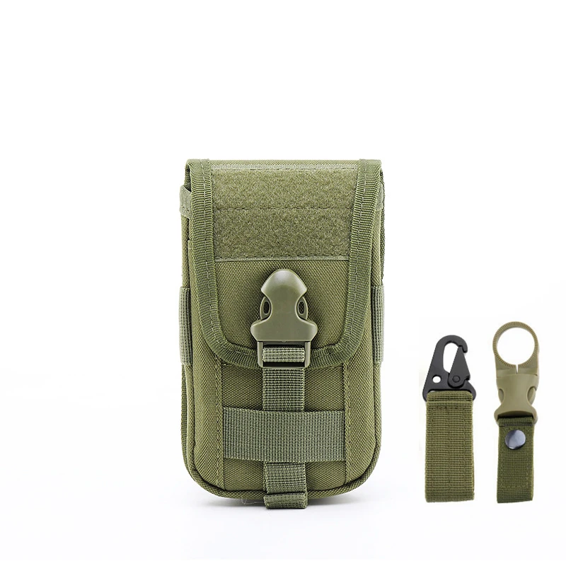 Green and 2 hook Охотничий чехол, тактическая поясная сумка, многофункциональная, камуфляжная, большая емкость, карманы для карт, ремень, чехол для телефона, военные аксессуары - Цвет: Green and 2 hook