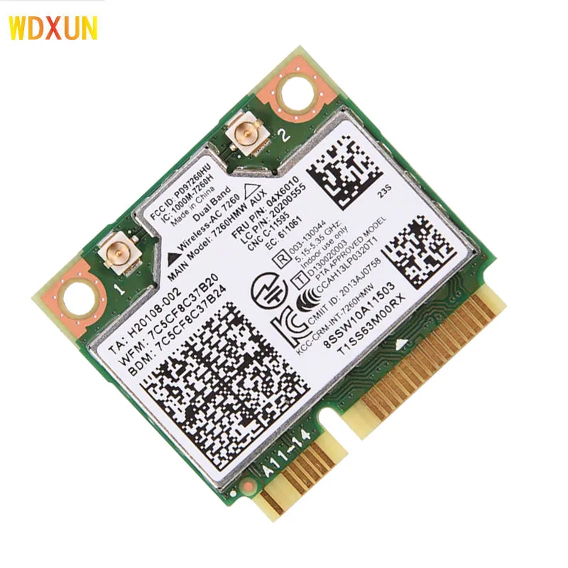 wifi adapter for pc Không Dây Kép Intel 7260 7260ac 7260HMW 802.11ac Mini PCI-E Wifi BT4.0 Thẻ 867M Cho Lenovo IBM Thinkpad 04X6090 04X6010 best wifi adapter for pc