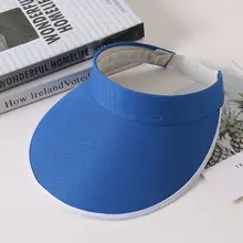 8 цветов унисекс лето пустой Открытый Топ Кепка для бейсбола твердая цвет с широкими полями Спорт на открытом воздухе Велоспорт Регулируемый эластичный солнцезащитный козырек шляпа