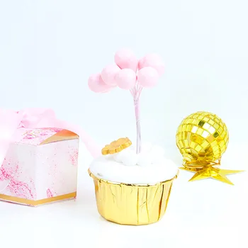 

30pcs/Set Foam Wedding Party Favors Balloons Decor Baby Shower Cake Supplies Paper Happy Birthday Cake Topper Decorations