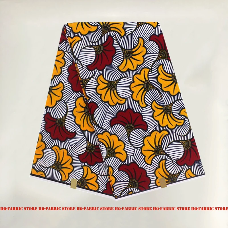 

Veritable High Quality Sewing Material For Wedding Dress 100%Cotton Fabric Real Soft African Wax Print Fabric By The Yards V-L97