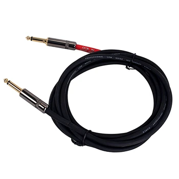 

HOT-Electric Guitar Bass Audio Cable Line Connector Straight to Right Angle Plug Instrument Noise Reduction Shield Guitar Wire 2