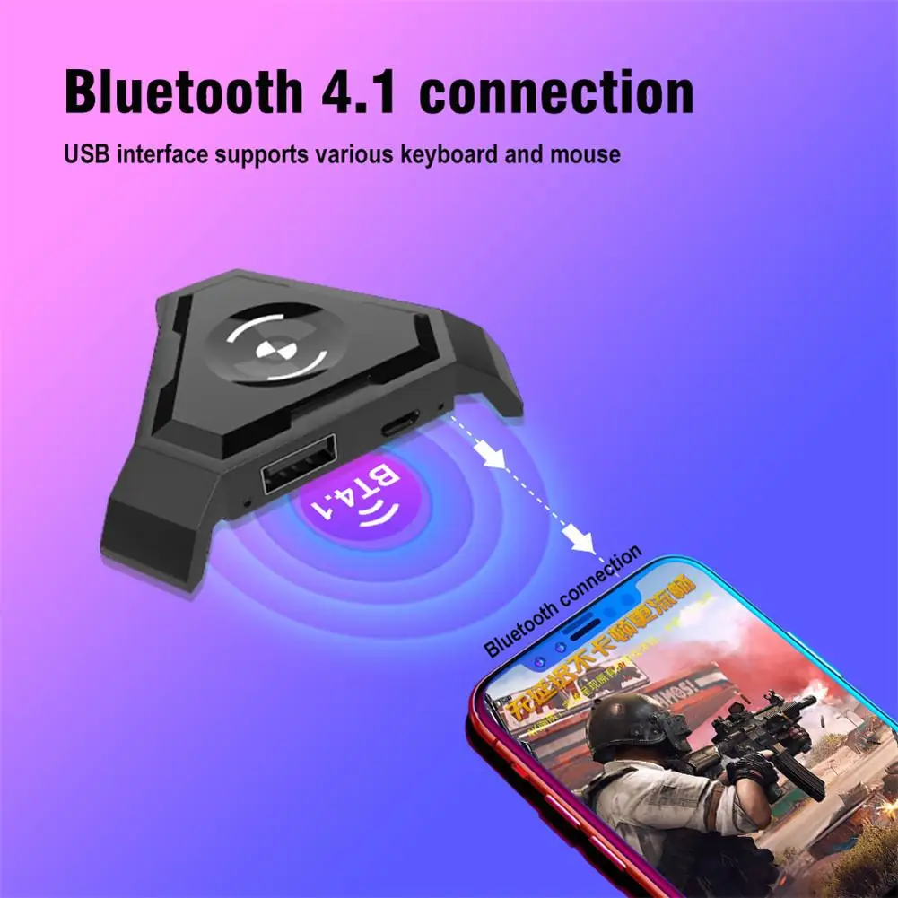 3 In1 Keyboard Mouse And Converter Set V100 2 Gaming Keyboard LED Color Backlight For Android 2