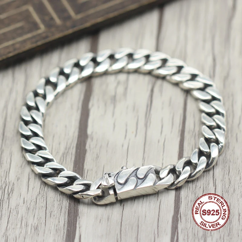

2017 s925 sterling silver new bracelet Simple and generous popular Retro braided bracelet Classic style Send a gift to love