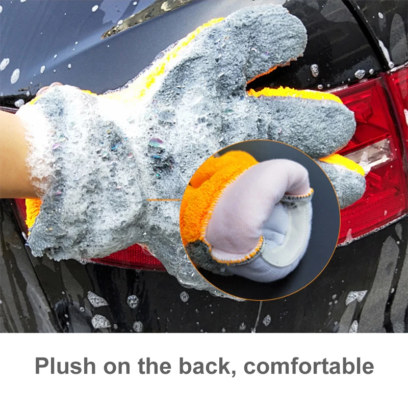 Car Cleaning Gloves Ultra-Luxury Microfiber Car Wash Home use Multi-function Cleaning Brush Detailing 1 Pcs