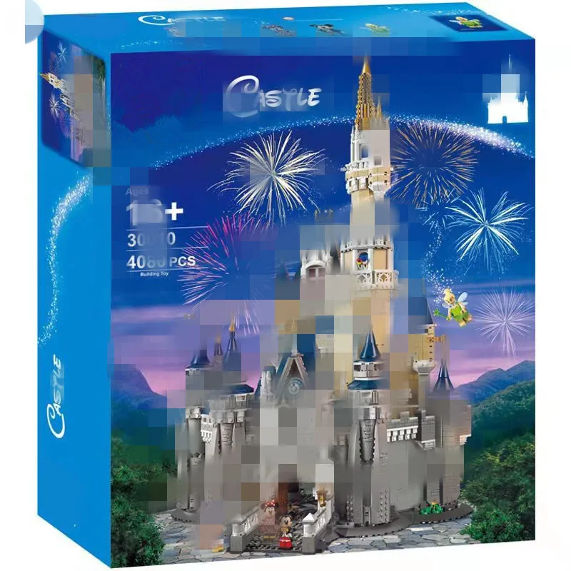 Trump 30010 Drops Disney Castle Paradise Celebrity Style 16008 Princess Model Building Blocks Inserted Building Blocks Celebrity