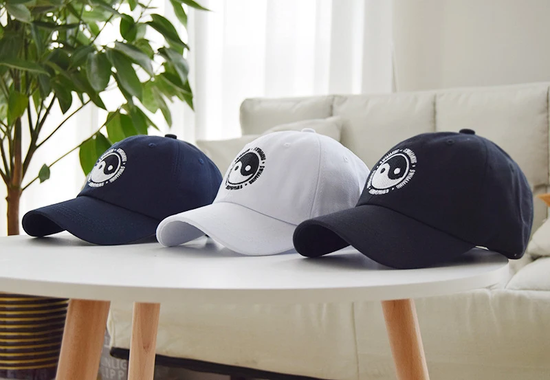 Men Women Baseball Cap Cotton Yin and Yang Gossip Embroidery Mac Miller Dad Hat Unisex Sport Hip Hop Adjustable Sun Caps CP0416 (6)