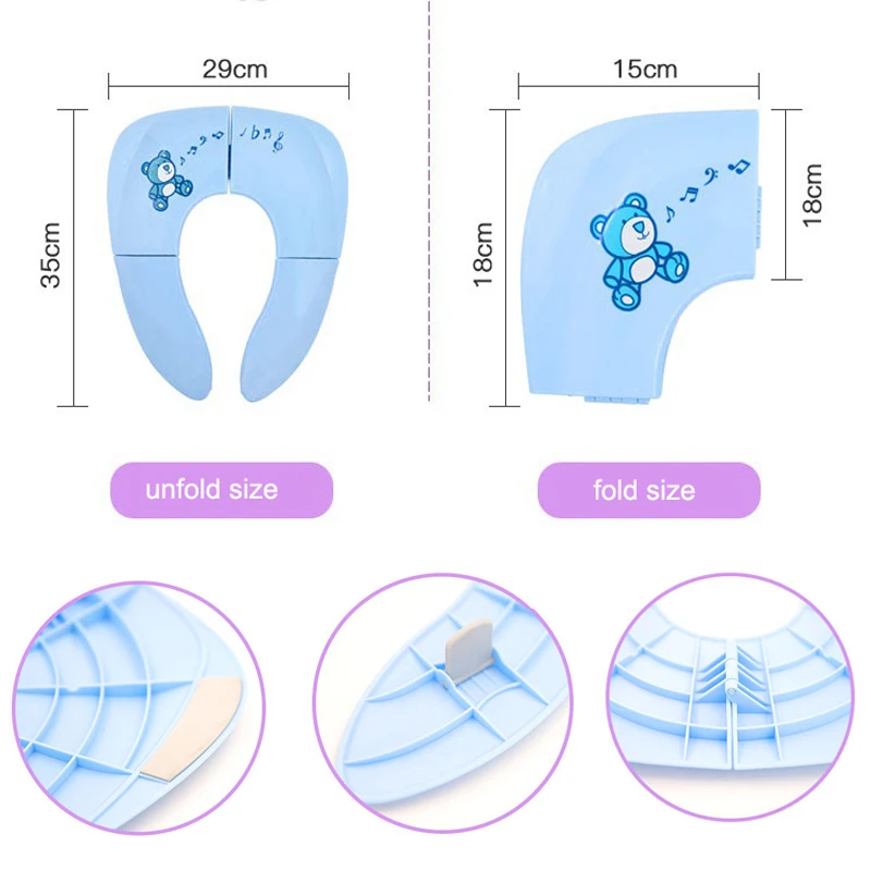 Детская дорожная Складная крышка для горшка для малышей портативное сиденье для унитаза для приучения к туалету детский писсуар Подушка Детский горшок стул коврик