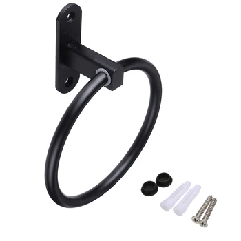 

Hand Towel Holder Ring Round Wall Mounted Bathing Towel Rack Stainless Steel Kitchen Bathroom Accessories Dia 16cm
