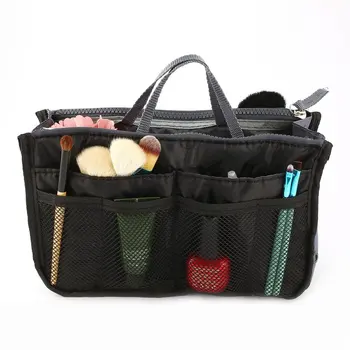 

Polyester women Makeup Bag Portable for Travel BAGS Beauty Cosmetic Bag Make Up Toiletry BagS With Handle Set