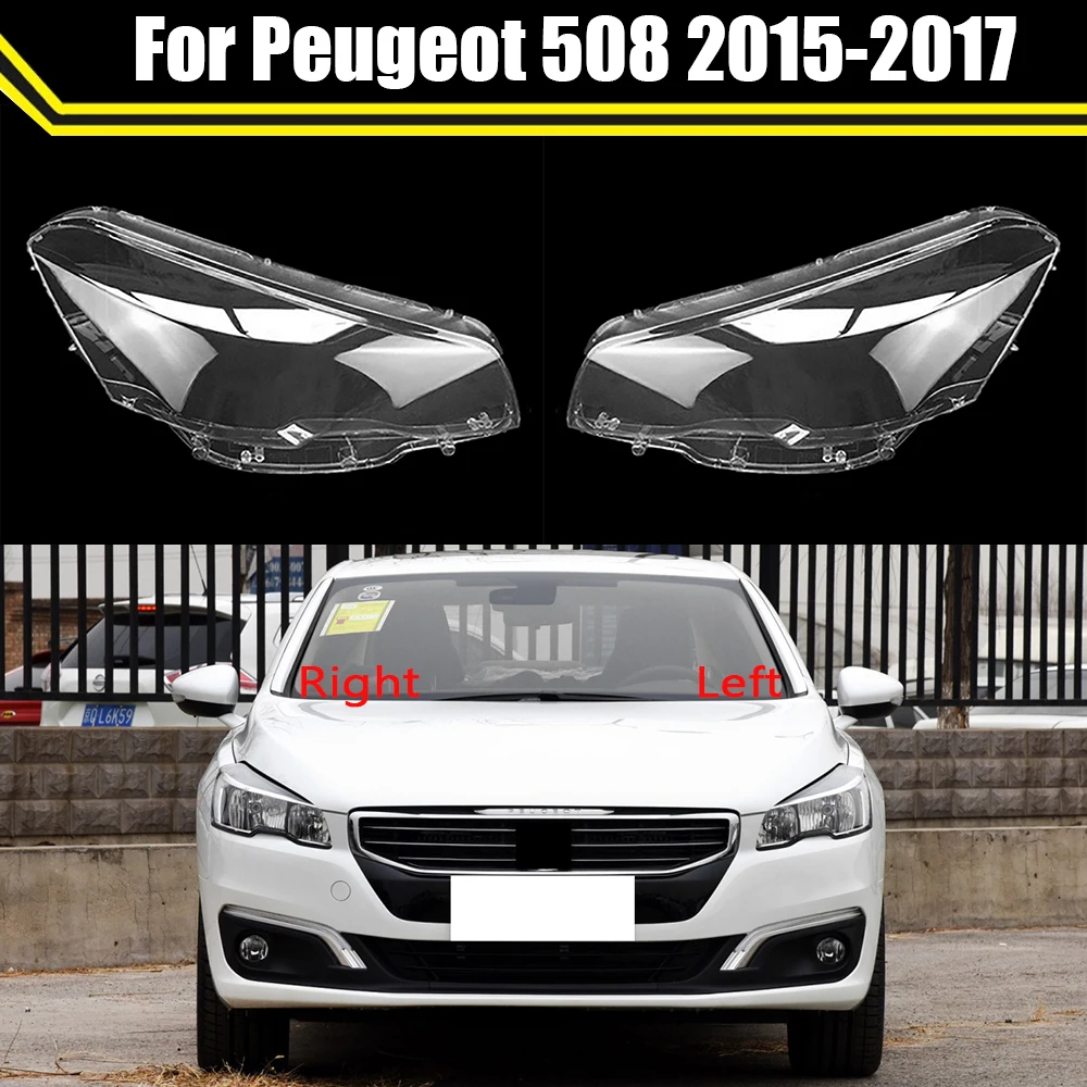 

Car Front Protection Case Shell Transparent Headlight Housing Lens Glass Cover Lampshade Caps For Peugeot 508 2015 2016 2017