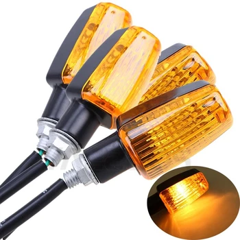 

DHBH-Universal Motorcycle Turn Signal Light Blinker Bulb 12V Amber for Honda Kawasaki Suzuki Yamaha Flasher Lamp 4Pcs
