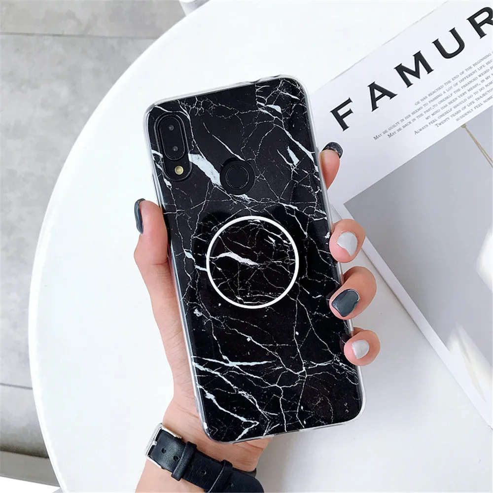 xiaomi leather case case Holder Stand Case For Xiaomi Redmi Note 9S 9 Pro Max Case Note 7 6 5 K20 Pro Marble Silicon Case For Xiaomi Mi 9T Pro Mi 8 Lite xiaomi leather case design Cases For Xiaomi