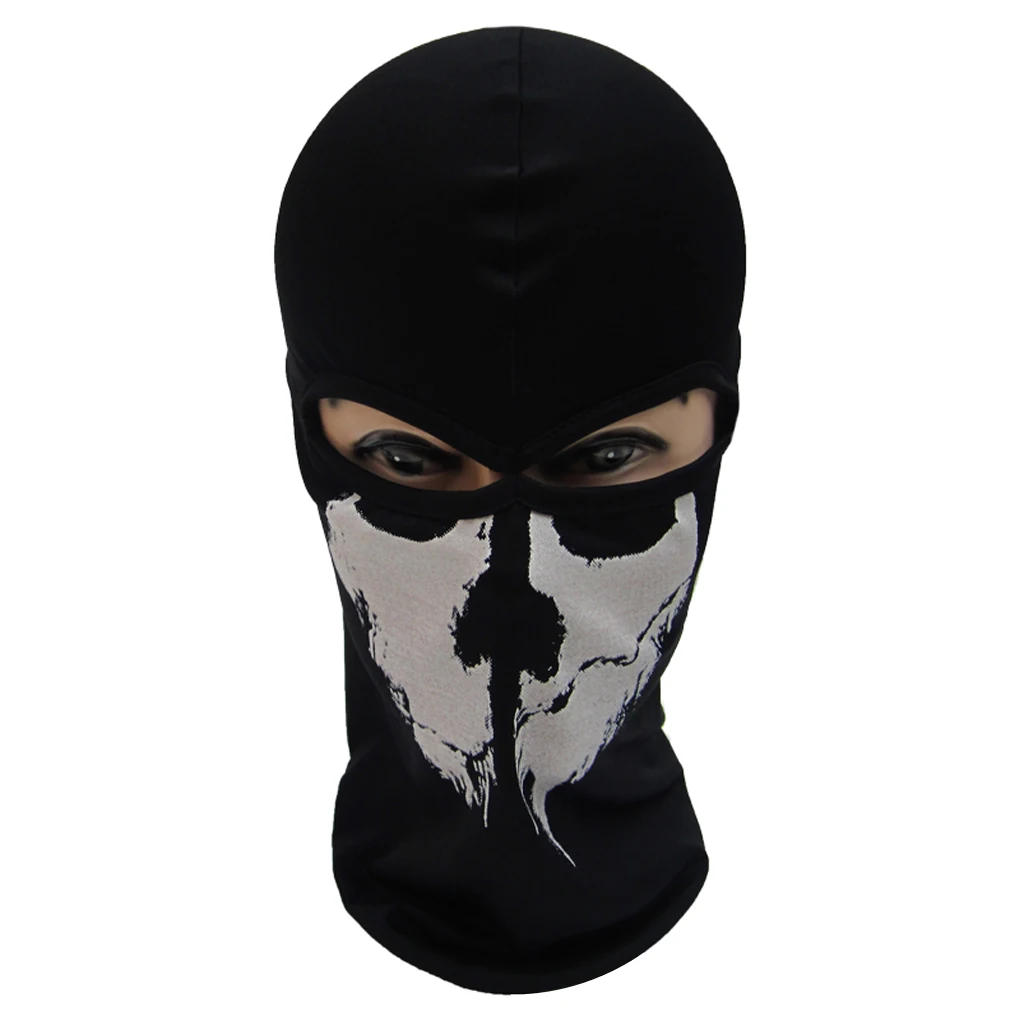 Motorcycle Face Mask 2018 Halloween Bicycle Ski Skull Half Face Mask Ghost Scarf Multi Use Neck Warmer CS Hood Scarf 8 Styles