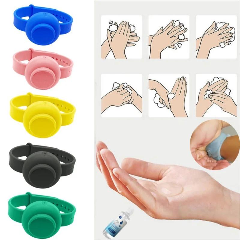 

Adjustable Hand Sanitizer Wristband Hand Sanitizer Dispenser Portable Bracelet Pumps Wristband Beak Bottle M