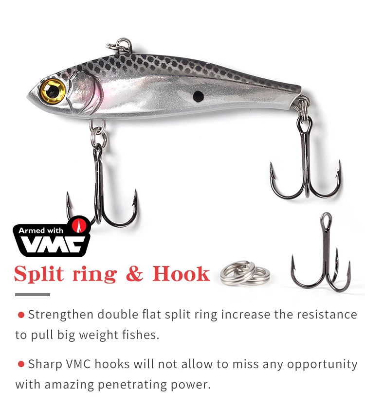 Big Heavy VIB Vibration Hard Lure 90mm 36g Sinking Wobbler Bait