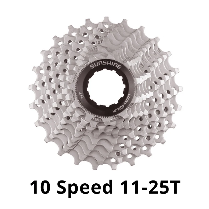 11-25T Silver SUNSHINE MTB дорожный велосипед 10 скоростей трещетки 10S 25/28/32/36/40/42/46/50T переключатель Системы m6000 SRAM велосипедные аксессуары - Цвет: 11-25T Silver