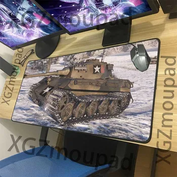 

XGZ Large Game Mouse Pad Black Lock Edge Custom Computer Table Mat World of Tanks Rubber Stripe Non-slip for Csgo Lol Gamer Xxl