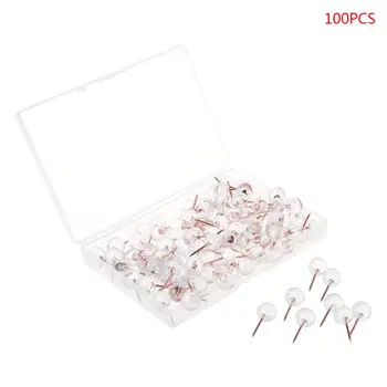 

New 100pcs Rose Gold Pushpins Thumb Thumbtack Board Round Ball Drawing Wall Studs