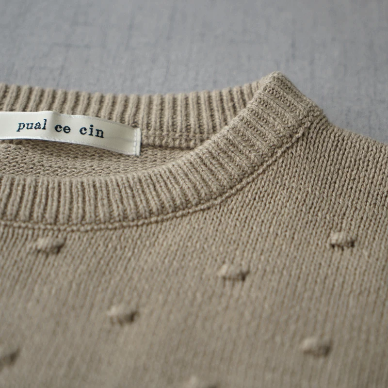 Spring Autumn New Women All-match Loose Plus Size Japanese Style Mori Girls Sweet Comfortable Jacquard Cotton Pullover Sweaters