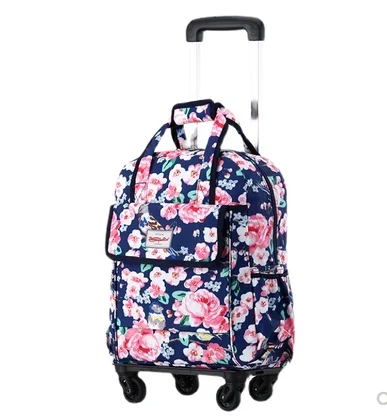 20 inch Women Travel Trolley Bags Woman Carry-on hand luggae Bag Rolling luggage Bags Women Cabin Wheeled backpack wheels rolling luggage trolley folding luggage trolley