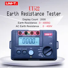 UNI-T UT522 Цифровой тест заземления er 0-400 В переменного тока заземление напряжения 0-4000 Ом метр Сопротивление заземления тест