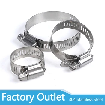 

5/10pcs Stainless Steel Drive Hose Clamp Tri Clamp Adjustable Fuel Line Pipe Worm Gear Clip Clamp Tube Fasterner Clip