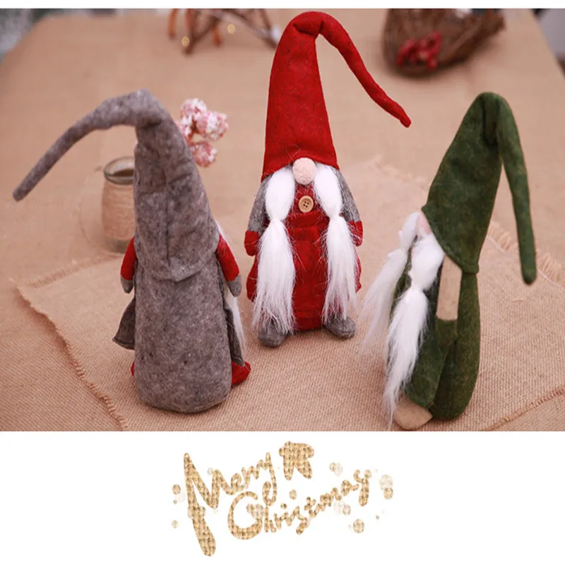 

17 Inches Standing European American Style Faceless Doll Forest Old Man Handmade Christmas Gnome Swedish Holiday Decoration Gift