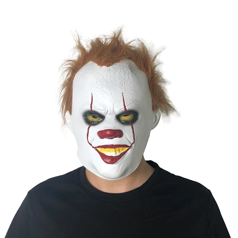 Adult Pennywise IT Clown Deluxe Latex Over Head Halloween Scary Horror