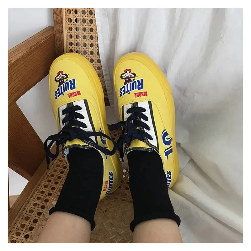 Классические туфли из вулканизованной парусины с рисунком кролика женские