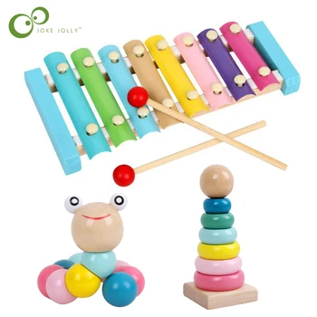 Puzzles Colorful Wooden Toys Worm Kids Learning Educational Didactic Baby Development Fingers Game Children Montessori Gift GYH 1
