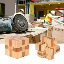 3D деревянная головоломка для детей головоломка для развития интеллекта сцепляющиеся головоломки игры игрушки деревянная коробка бамбук маленький размер игрушки IQ вызов