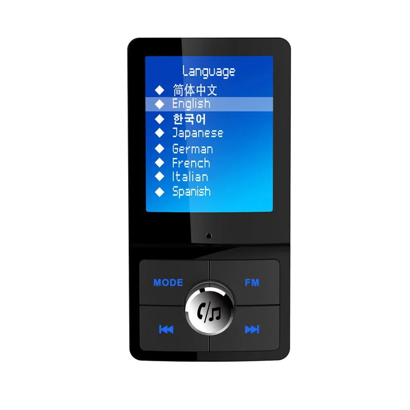 JaJaBor fm-передатчик Bluetooth автомобильный комплект громкой связи AUX музыкальный приемник большой цветной экран Поддержка нескольких языков QC3.0