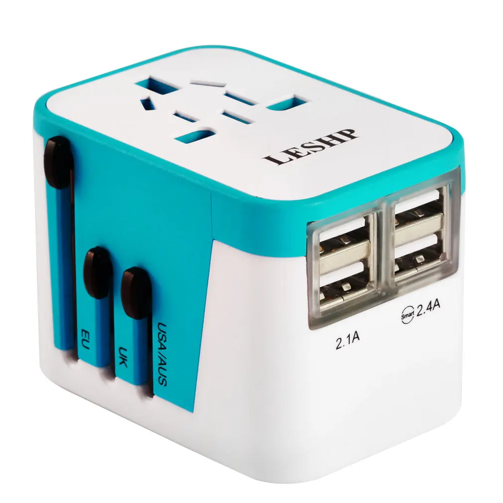 110-250 В, 3AC, 4 порта, USB, универсальное зарядное устройство для путешествий, настенное зарядное устройство для путешествий, адаптер, портативное зарядное устройство для смартфонов, США, ЕС, Великобритании