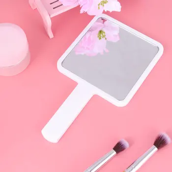 

1pcs Useful Simple Practical Smooth Handle Mirror Durable Mirror for Woman Girl