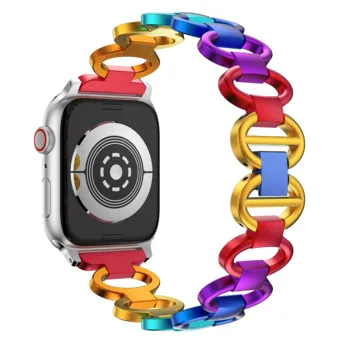 

Colorful Stainless Steel strap For Apple Watch Series 5 4 3 2 44mm 40mm 42mm 38mm Bracelet For iwatch Band Series 5 4 3 strap