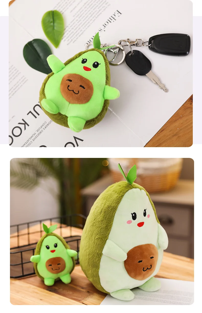 Милые авокадо плюшевая игрушка по мотивам мультфильма фрукты Kawaii/мягкие мягкий брелок кукла рюкзак игрушка-брелок для маленьких девочек подарок на день рождения для детей