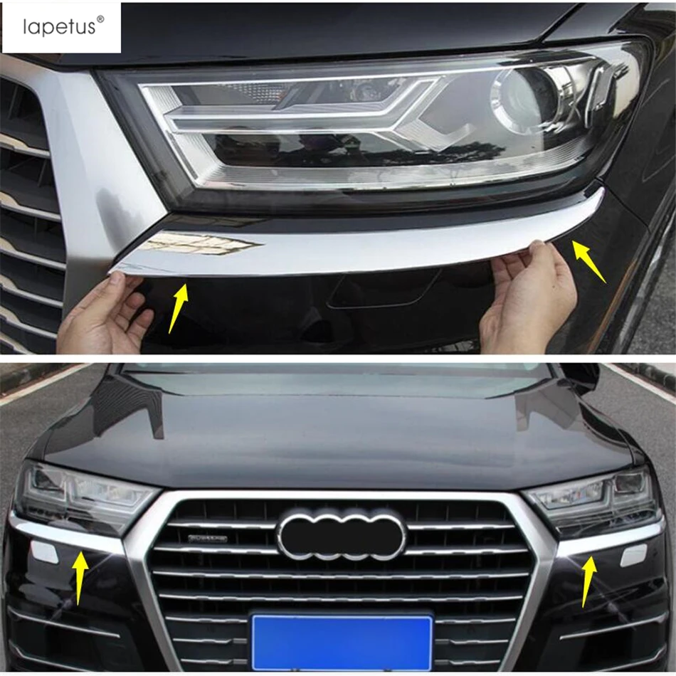 Аксессуары Lapetus, подходят для Audi Q7-, передняя фара, фары для век, брови, Декоративная полоса, накладка, комплект, отделка