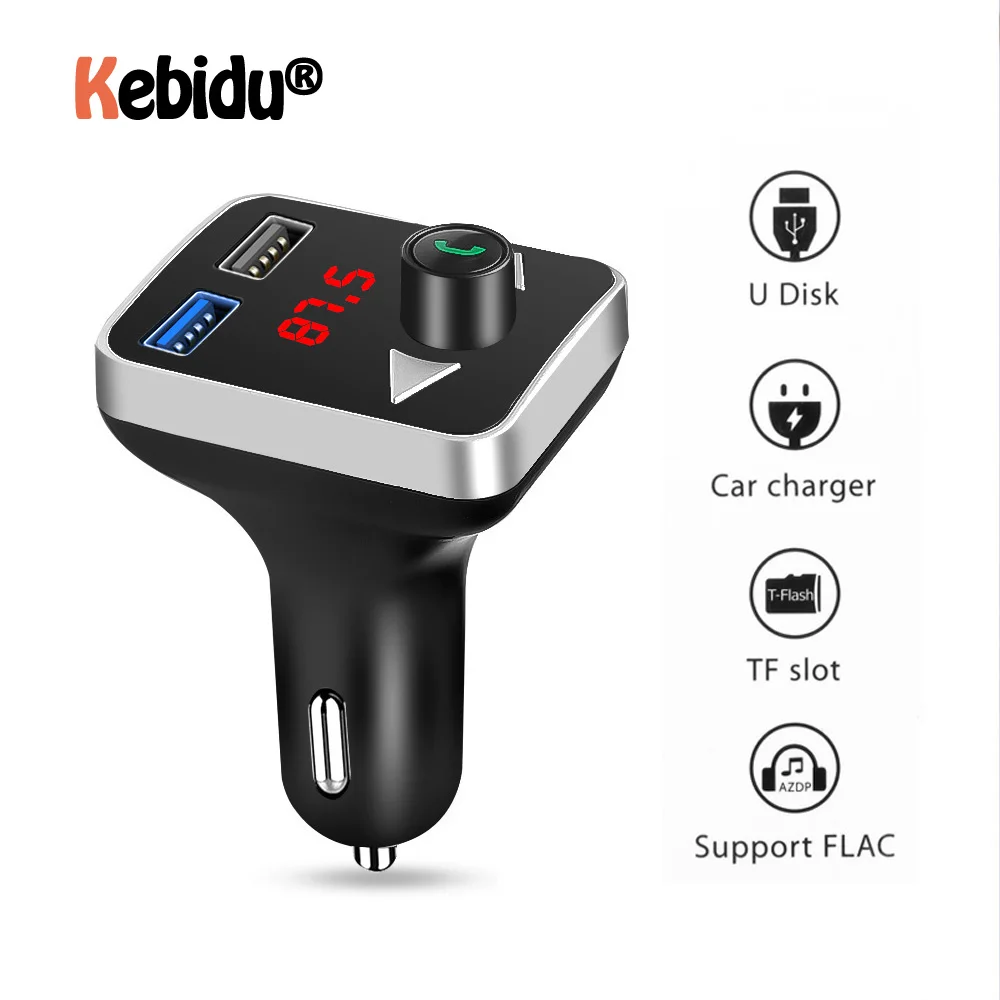 Bluetooth 4.2 FM Transmitter Car Kit Handsfree Radio Adapter Dual USB Charger US