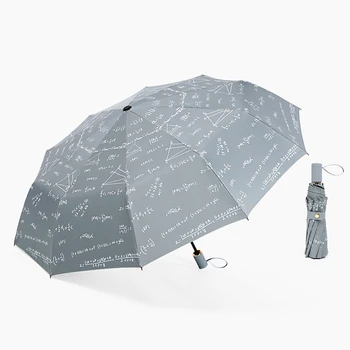 

190T 10K Portable Women Formula Umbrella Black Umbrella Small Three Fold Sun Math Umbrella Prevent UV Rainproof Folding Umbrella