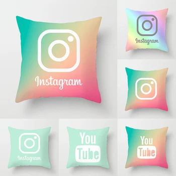 

Modern Decorative Pillow Case Youtube Throw Pillowcase Polyester Software Pillow Cover Home Decoration Movie Unique Pillow Cases