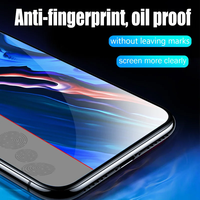99D полное покрытие стекло для iPhone 7 8 6 6S Plus Защита экрана для iPhone X XR XS 11 Pro Max Передняя защитная стеклянная пленка