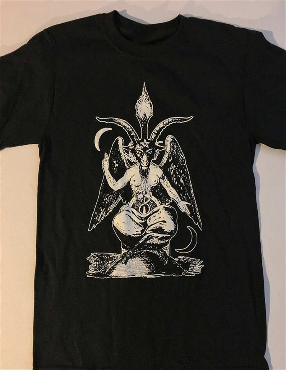 Baphomet футболка сатанинская одежда колдовство ведьма ужас сатанин оккультный S - Xl