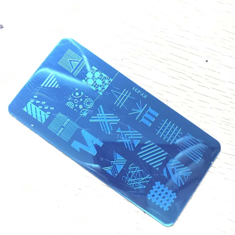 1 Pc Stainless Steel Fashion Patterns Nail Art Stamp Stamping Multi-designs Nail Art Image Template Stencil Nails Tools XY-Z