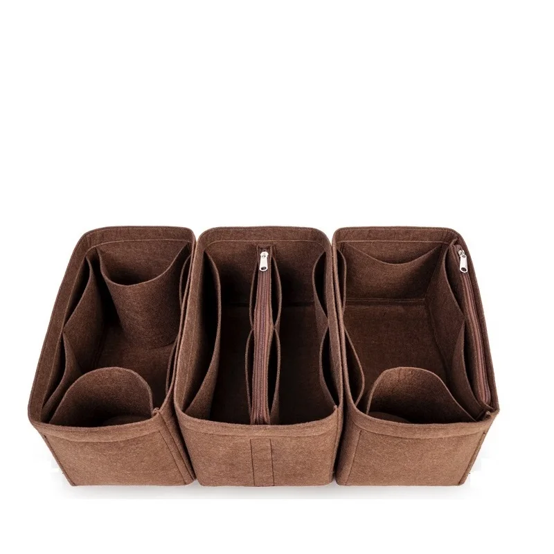 Fits For SPEEDY 25 30 35 Boston Felt Insert Bag Organizer Women Handbag Makeup Mommy Portable Inner Bag Middle Zipper Organizers