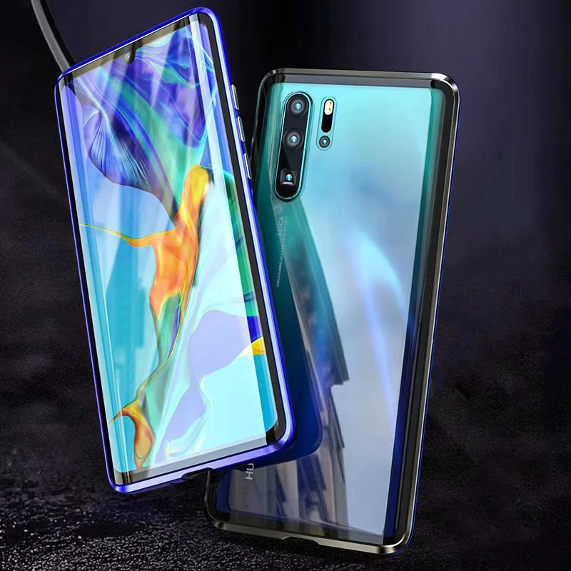 Металлический магнитный чехол для Huawei P30 P20 Pro телефонный мобильный телефон